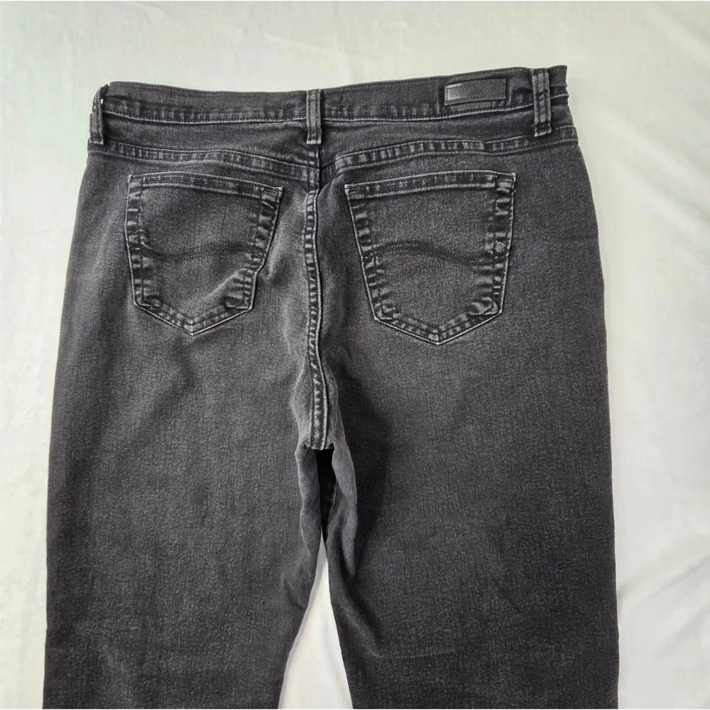 Lee Jeans Women‎ 16 Medium Black Relaxed Fit Straight Leg Denim Excellent